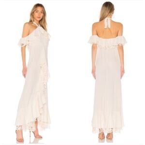 NWT Lovers+Friends Maxi Lace and Ruffle Dress Size S